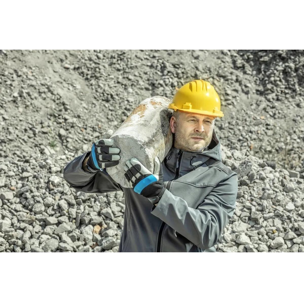 Куртка Hoegert INN HT5K254-S с капюшоном SoftShell 94% полиэстер, 6% эластан графит, S (48) - 421305