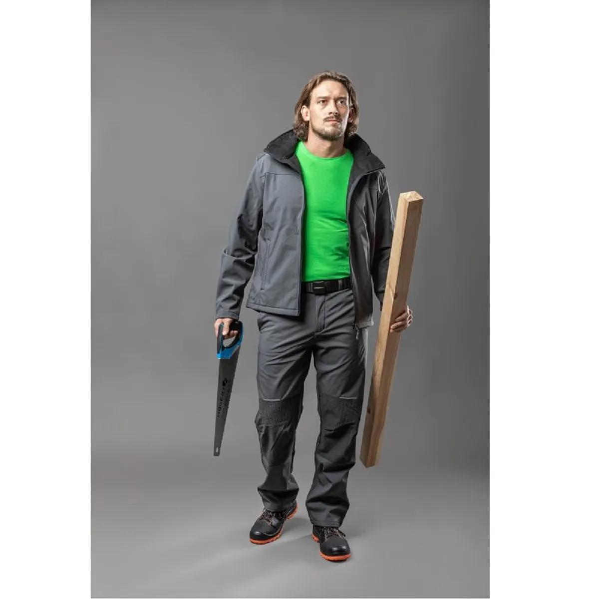 Куртка Hoegert INN HT5K254-2XL з капюшоном SoftShell 94% поліестер, 6% еластан графіт, 2XL (56) - 421320