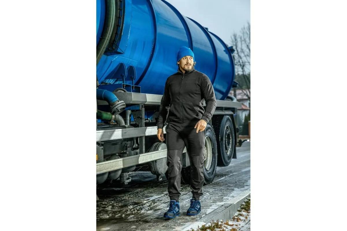 Куртка спортивна, робоча Hoegert BREND HT5K438-XL 65% бавовна, 35% поліестер чорна, XL (54) - 421508