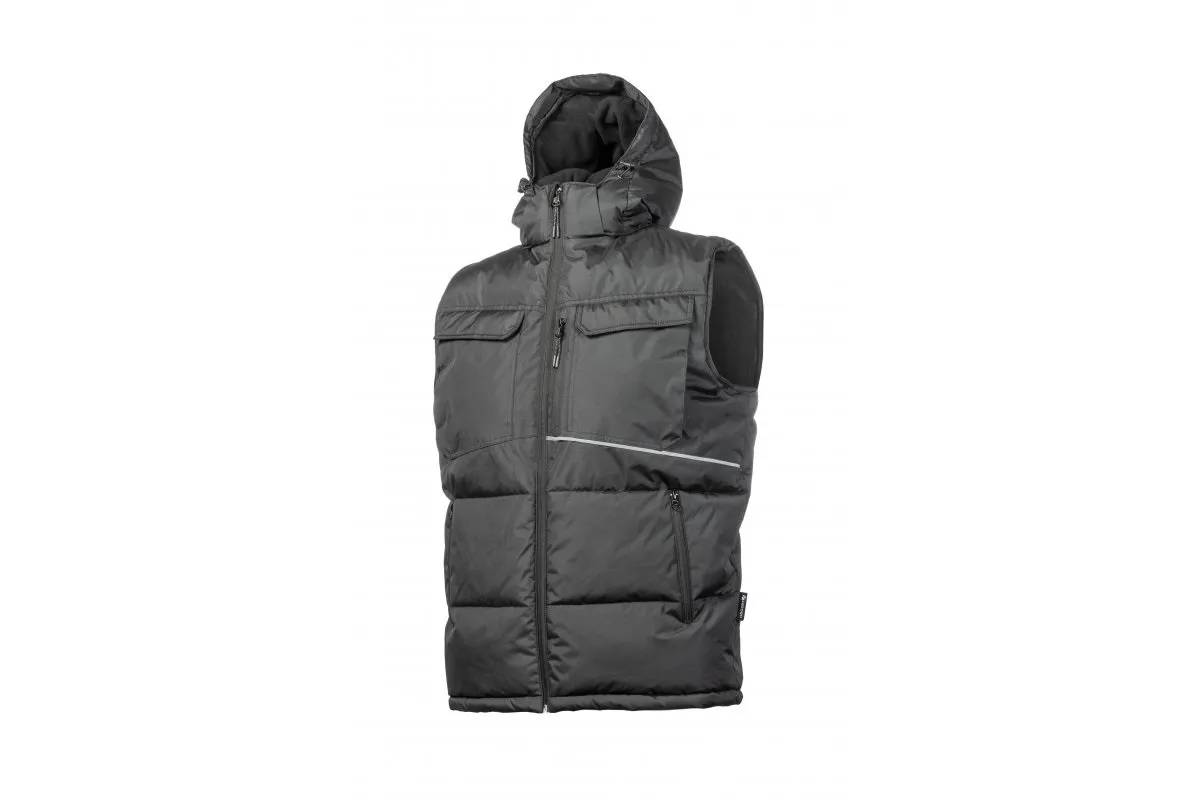 Жилет Hoegert BORGER HT5K920-3XL утеплений з капюшоном 100% поліестер чорний, 3XL (58) - 422123