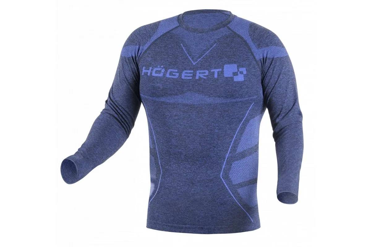Термобілизна Hoegert OSTE HT5K390-3XL-4XL безшовна футболка 65% нейлон, 35% поліестер синя, 3XL-4XL (58-60) - 422515