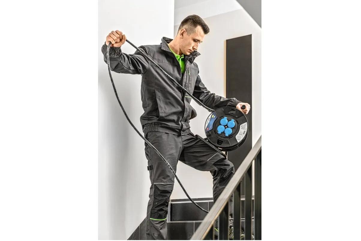 Куртка робоча Hoegert LEMBERG HT5K800-1-XL 65% поліестер, 35% бавовна темно-сіра, XL (54) - 422784