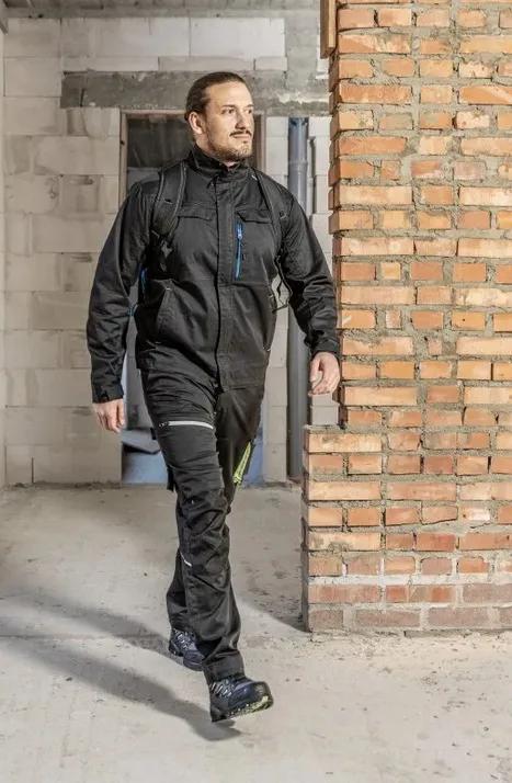 Куртка рабочая Hoegert REETZ HT5K823-L 58% хлопок, 40% полиэстер, 2% эластан черный, L (52) - 425110