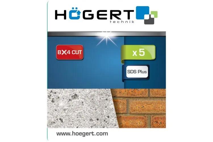 Набор буров SDS+, HT6D370 уп 5 шт Hoegert - 425886
