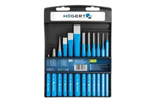 Набор зубил и керн, CrV, HT3B712 уп 12 шт Hoegert - 425890