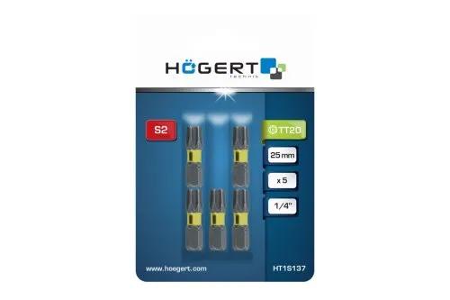 Біта ударна Torx, TT20, 25, HT1S137 уп 5 шт Hoegert - 425928