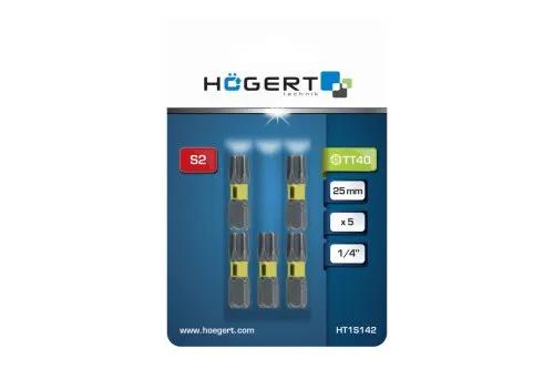 Бита ударная Torx, TT40, 25, HT1S142 уп 5 шт Hoegert - 425938