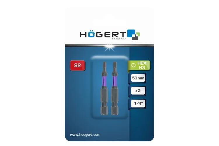 Біта ударна, HEX3, 50, HT1S175 уп 2 шт Hoegert - 425980