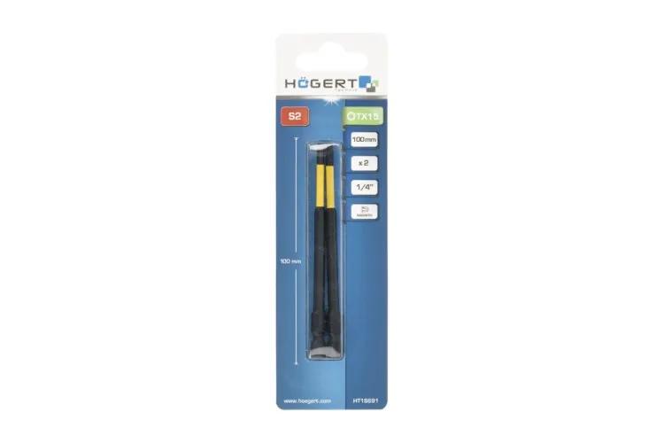 Біта ударна Torx, TX15, 100, HT1S691 уп 2 шт Hoegert - 426002