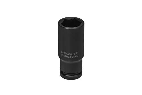 Головка ударная удлиненная Hex 1/2", CrMo, 24, HT4R024 уп 1 шт Hoegert - 426400