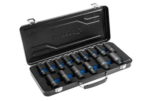 Набір головок ударних подовжених 1/2", CrMo, HT4R049 уп 15 шт Hoegert - 426412