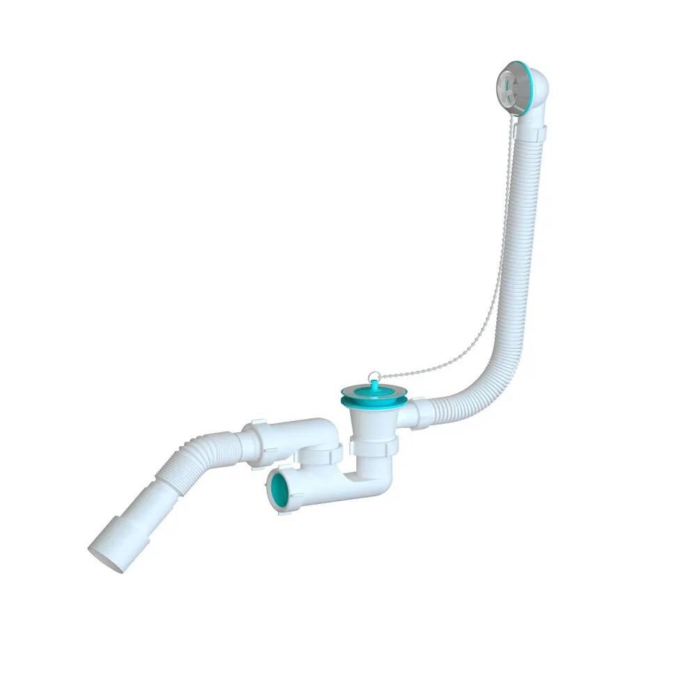 Сифон регульований для ванни SoloPlast Р0110, пластиковий, з переливом - 427050