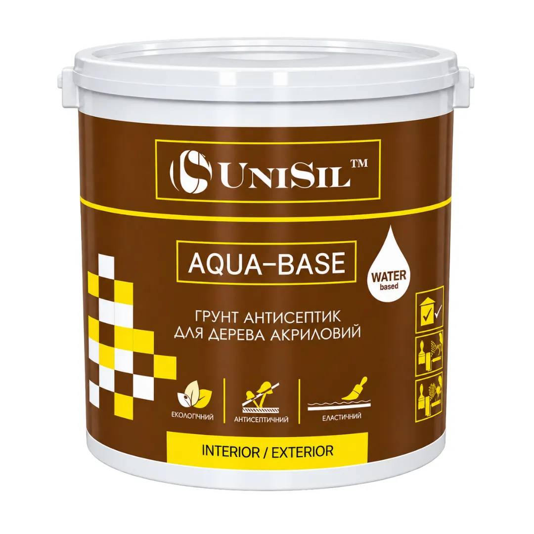 Грунт-антисептик для дерева "Aqua Base" ТМ UNISIL, 0,75 л - 430360