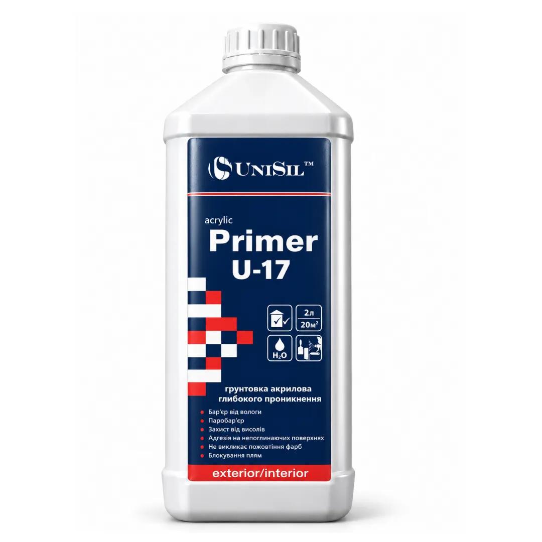 Грунтовка глубокопроникающая Unisil acrylic primer U-17, TM "Unisil", 2 л - 430365