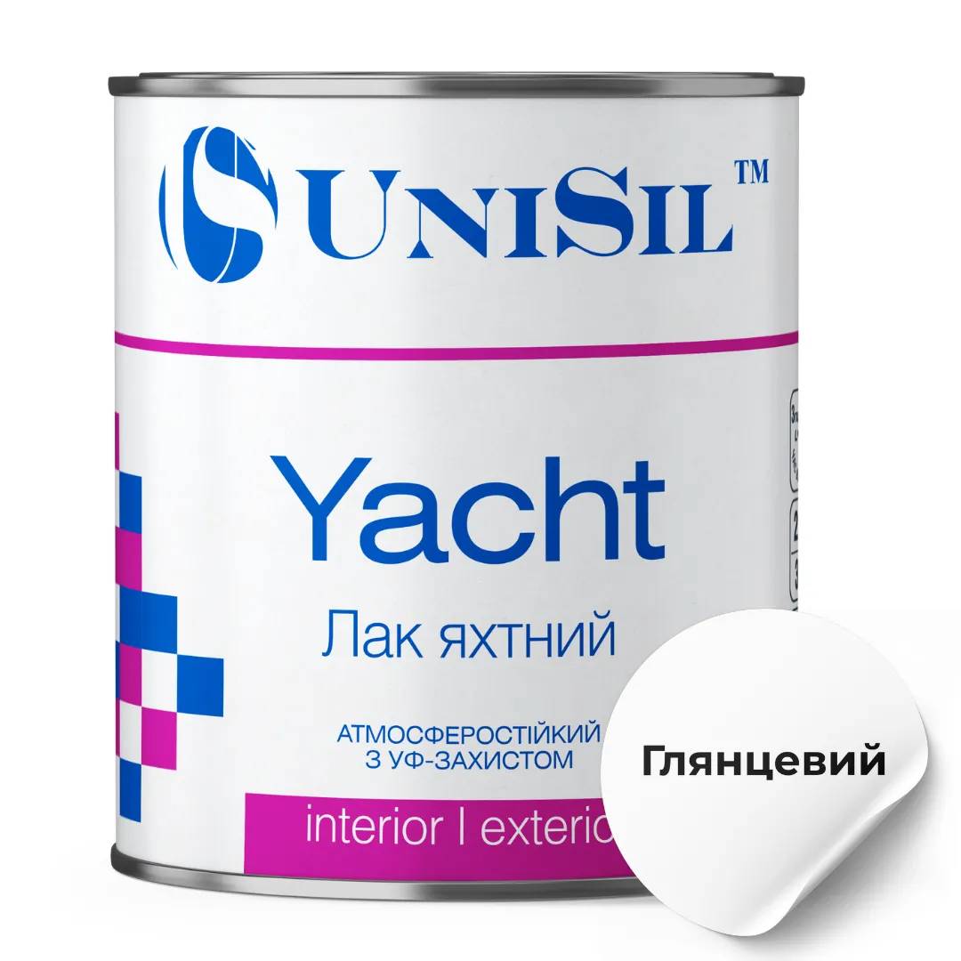 Лак яхтный UniSil Yacht глянцевый, 2,5 л - 430495