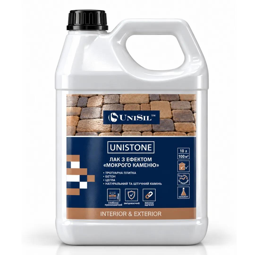 Лак акриловый для камня UniSil Unistone с эффектом мокрого камня, 10 л - 430504