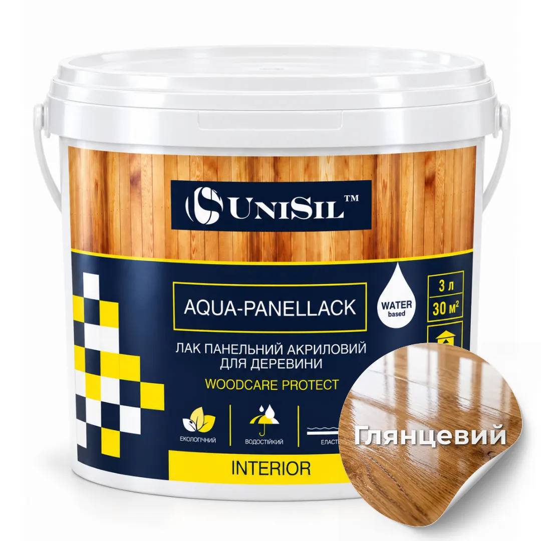 Лак панельний акриловий UniSil Aqua-Panellack глянцевий, 3 л - 430508