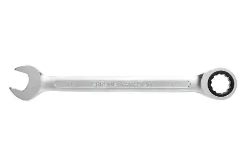 Ключ комбинированный с храповиком, CrV, 17, HT1R017 уп 1 шт Hoegert - 431296