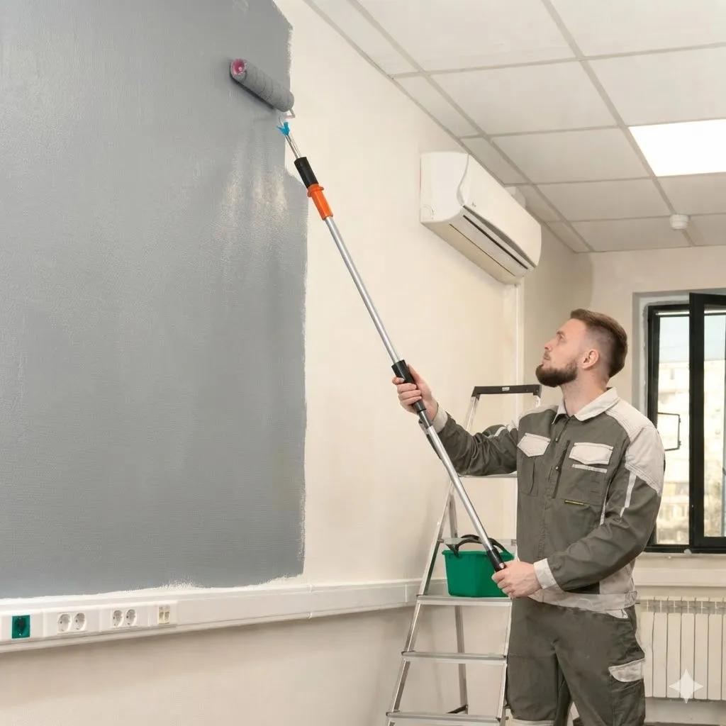 Ручка телескопічна 8х180 мм, 0,45 м - 0,9 м, алюмінієва Polax професійна (07-012) - 432449