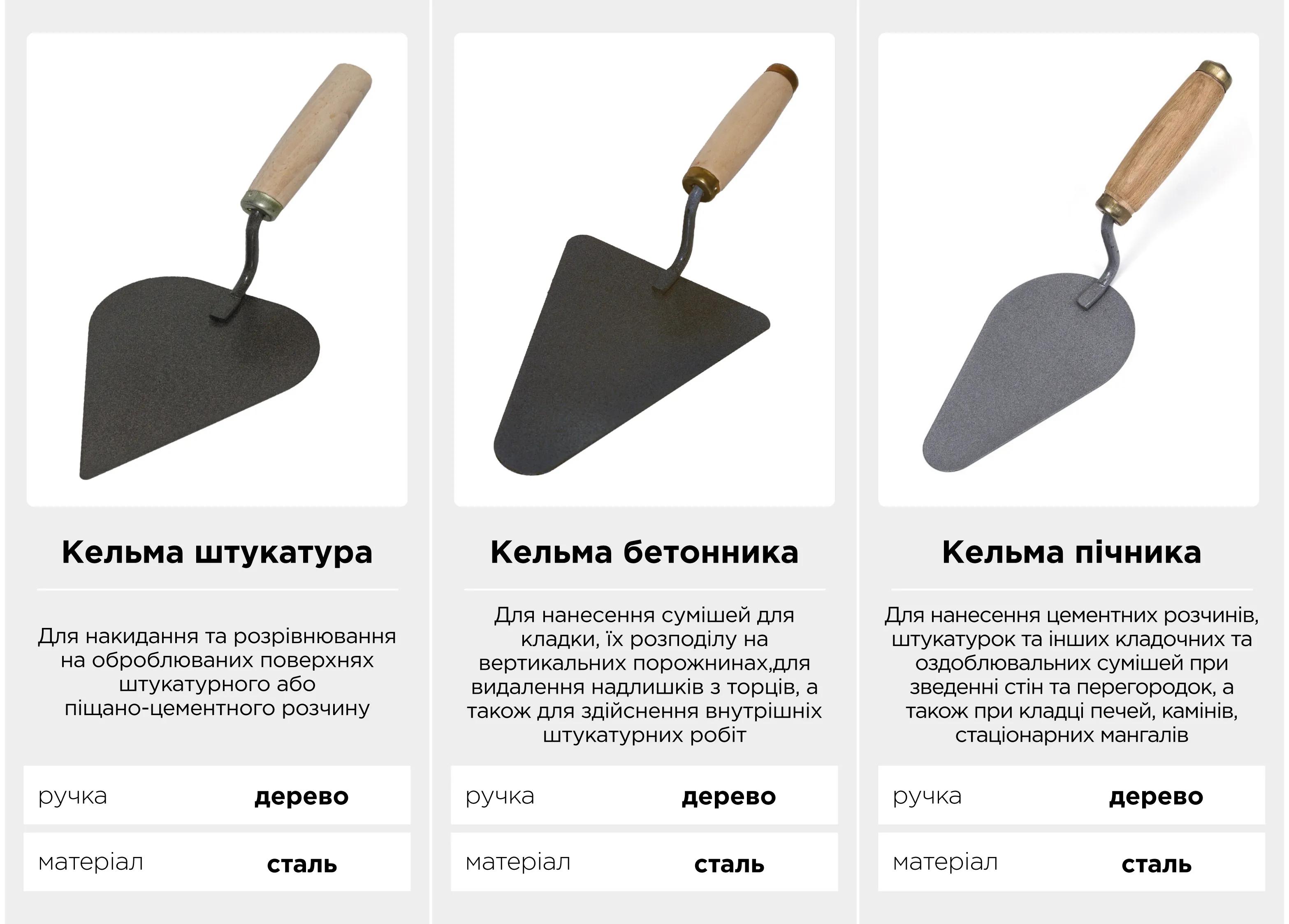 Мастерок бетонщика Polax строительная ударная, стальная с деревянной ручкой (100-022) - 441598