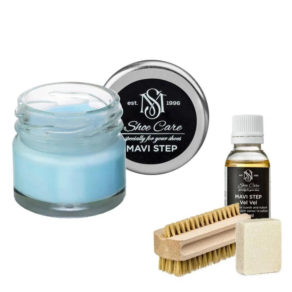 Набір для догляду за взуттям із замші та нубуку MAVI STEP Aurora Kit 121 світло-блакитний (AURORA/121) - 469080