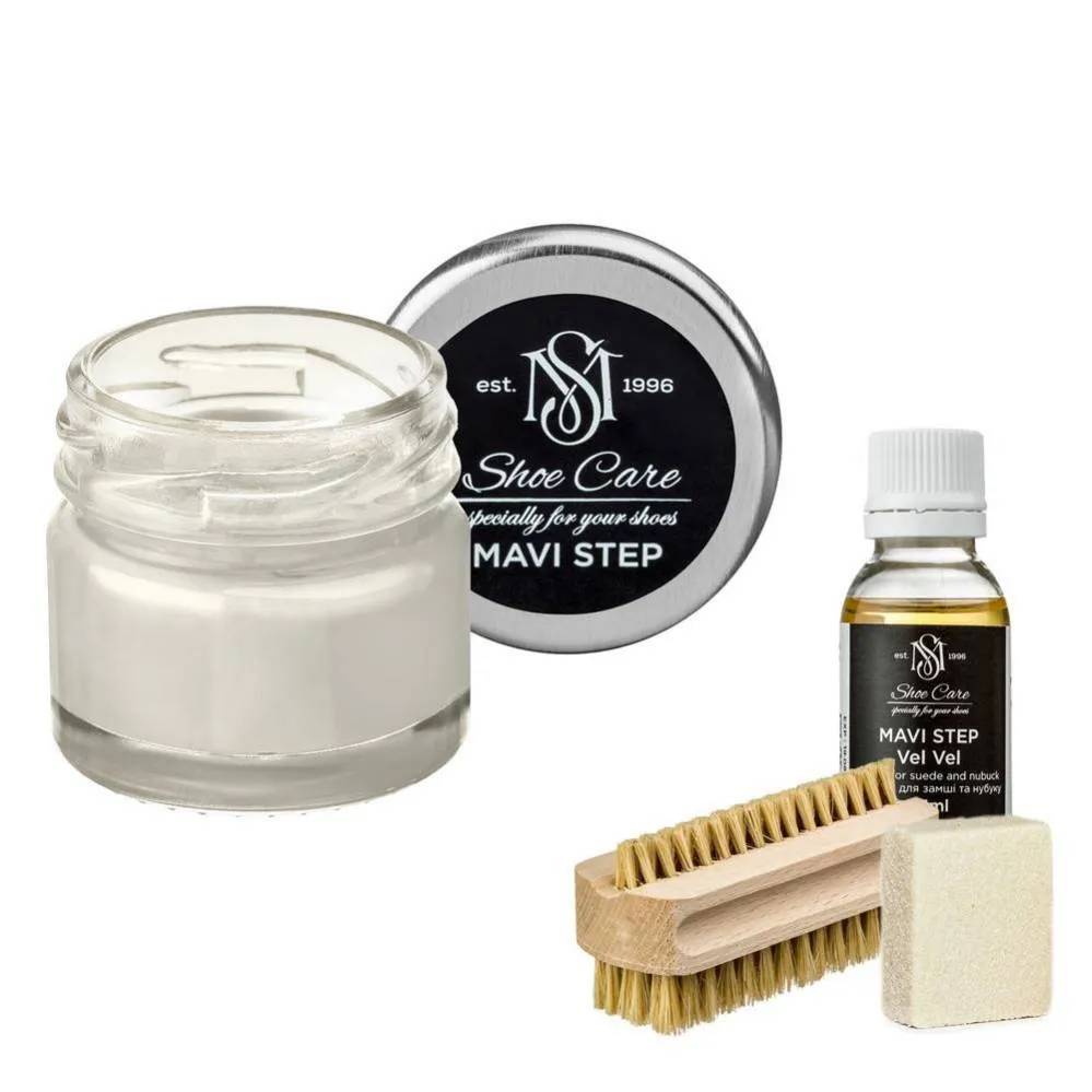 Набор для ухода за обувью из замши и нубука MAVI STEP Aurora Kit 119 бледно-серый (AURORA/119) - 469082