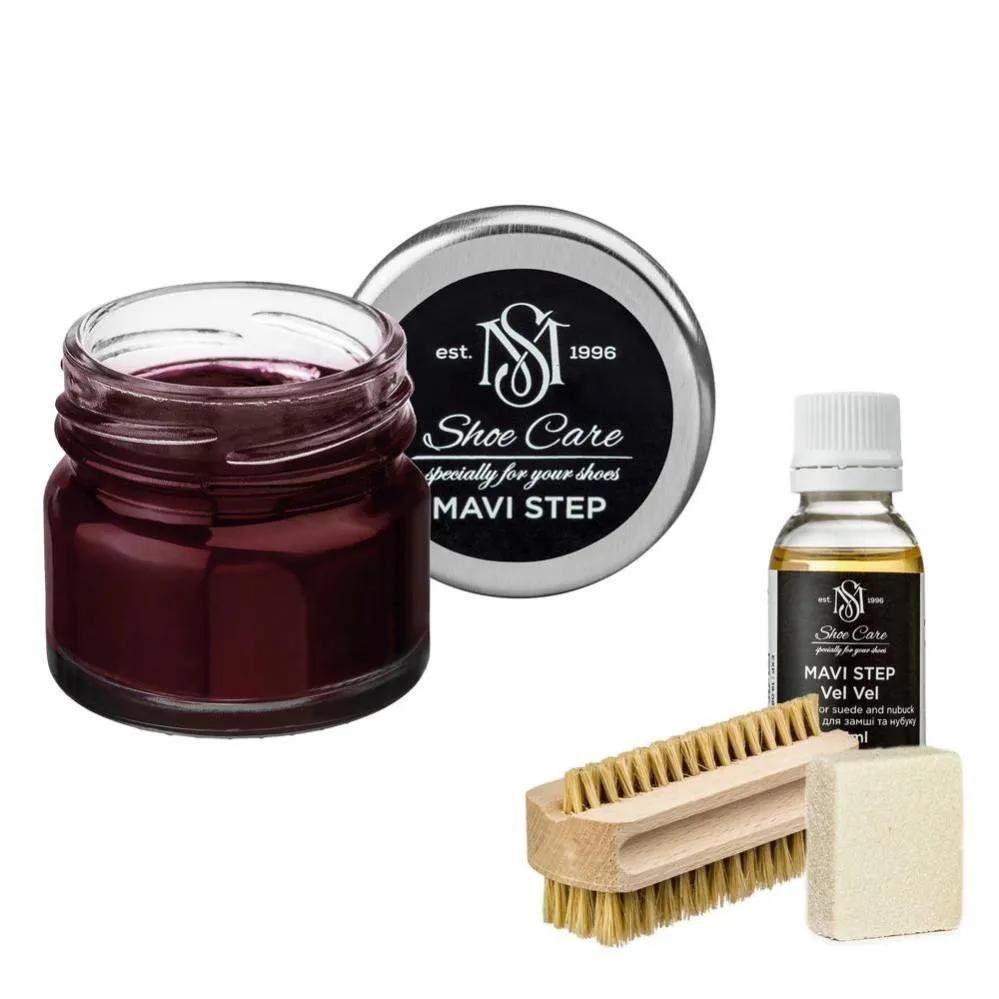 Набір для догляду за взуттям із замші та нубуку MAVI STEP Aurora Kit 111 бордовий (AURORA/111) - 469089