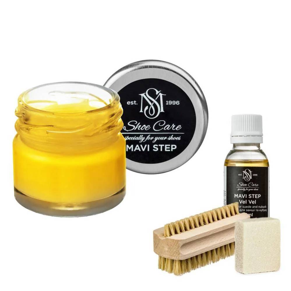 Набор для ухода за обувью из замши и нубука MAVI STEP Aurora Kit 107 ярко-желтый (AURORA/107) - 469093