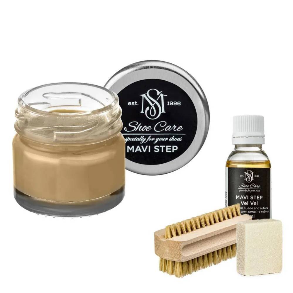 Набор для ухода за обувью из замши и нубука MAVI STEP Aurora Kit 130 пастельно-бежевый (AURORA/130) - 469101