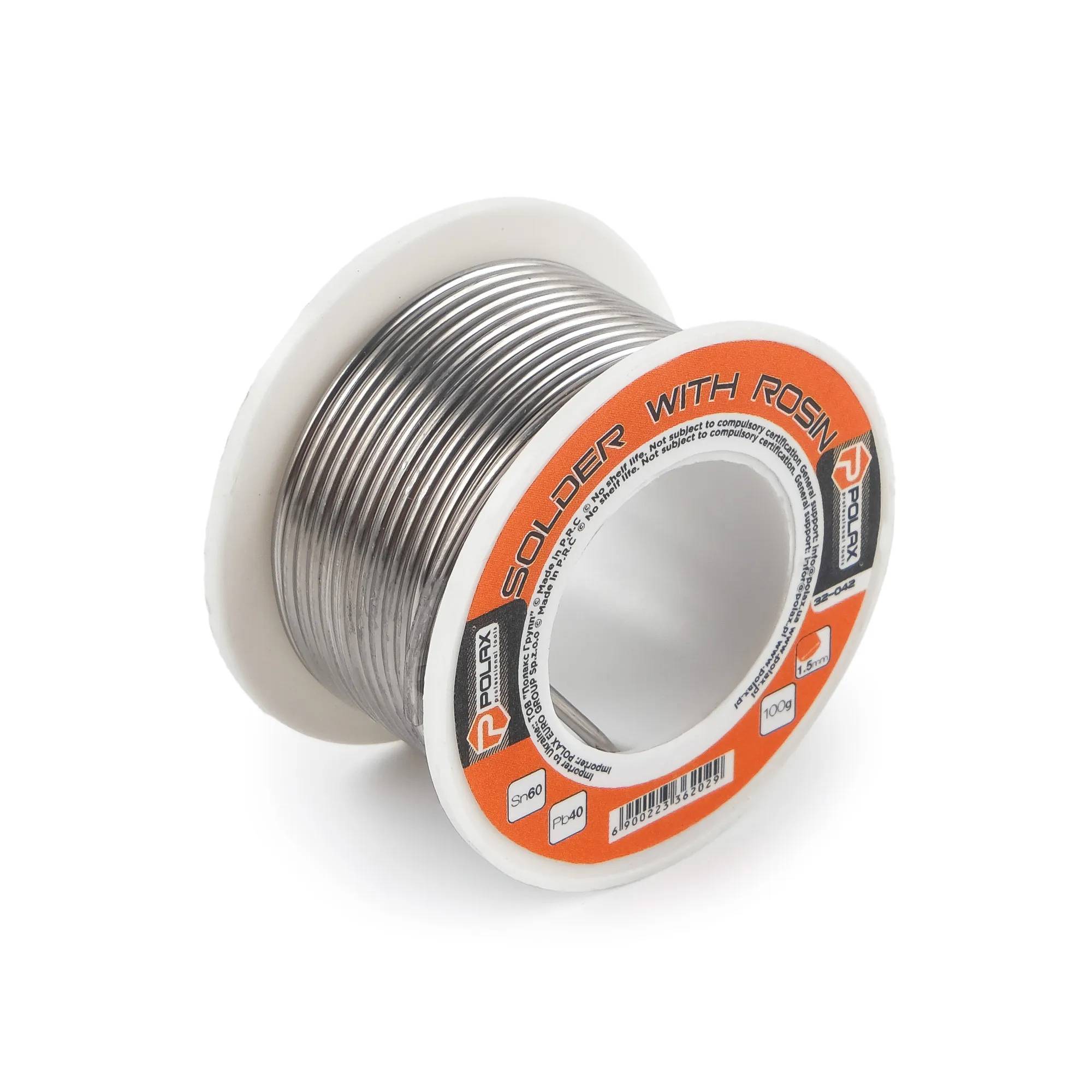 Припой с канифолью Polax Sn60/Pb40 1,5 мм 100гр Polax (32-042) - 491665