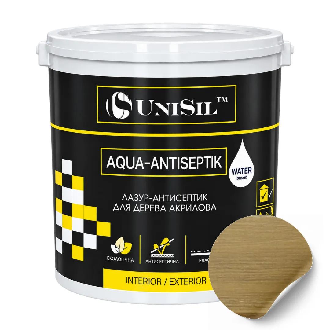Лазур-антисептик акрилова для дерева UniSil Aqua-Antiseptik, дуб, 10 л - 491837
