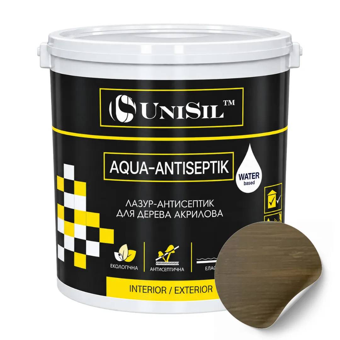 Лазур-антисептик акрилова для дерева UniSil Aqua-Antiseptik, горіх, 0,75 л - 491844