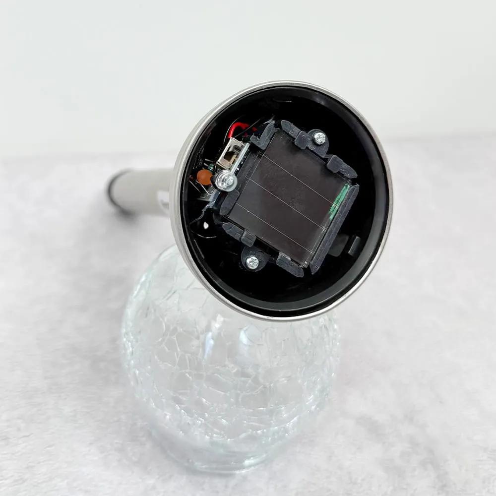 Грунтовый светодиодный светильник Feron PL131 RGB на солнечной батарее хром - 492738