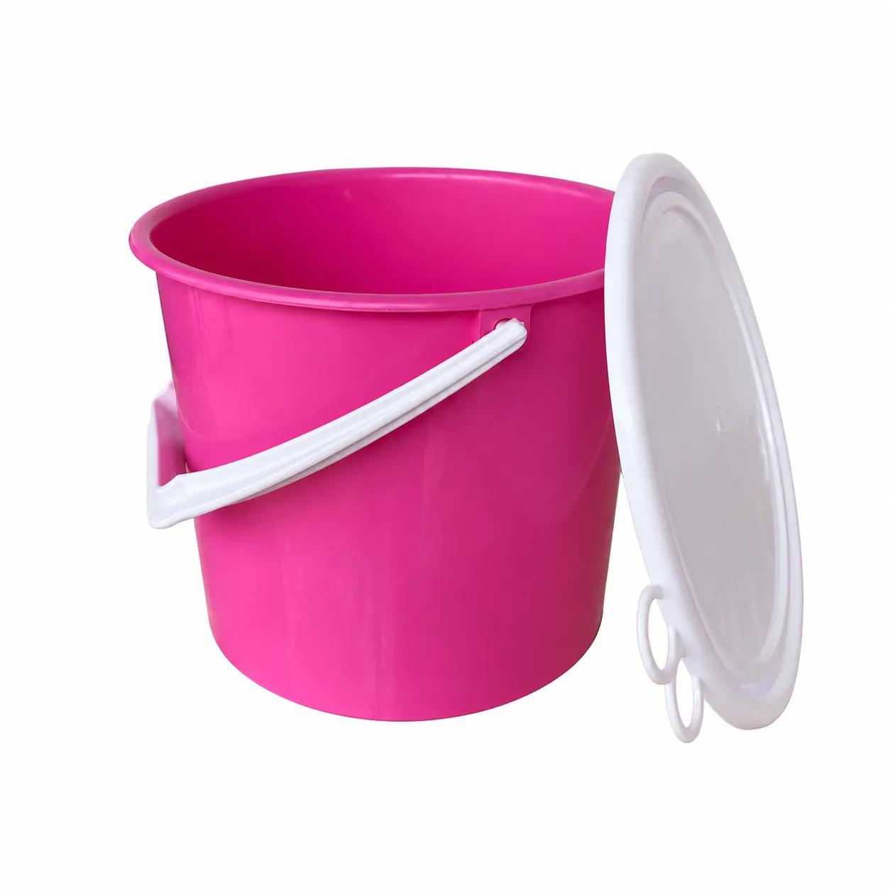 Відро пластикове 3л SoloPlast ВСК-003 рожеве з кришкою, харчовий пластик - 492944