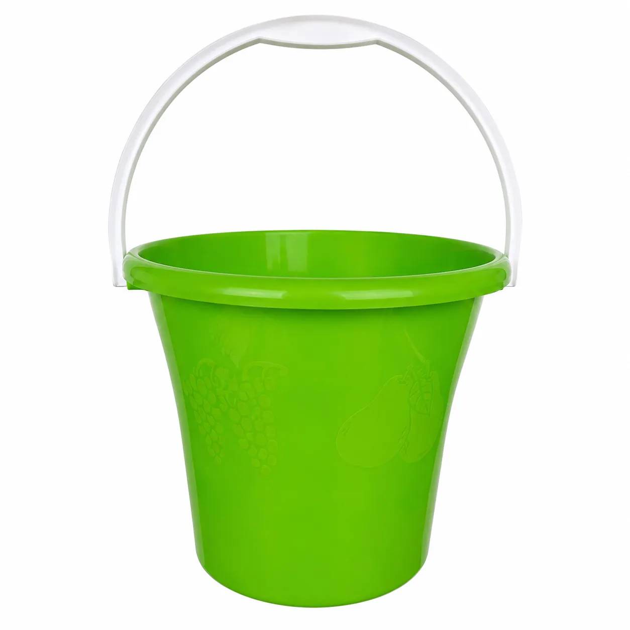 Відро пластикове 6 л SoloPlast зелене, господарське, з ручкою В-06 - 492945