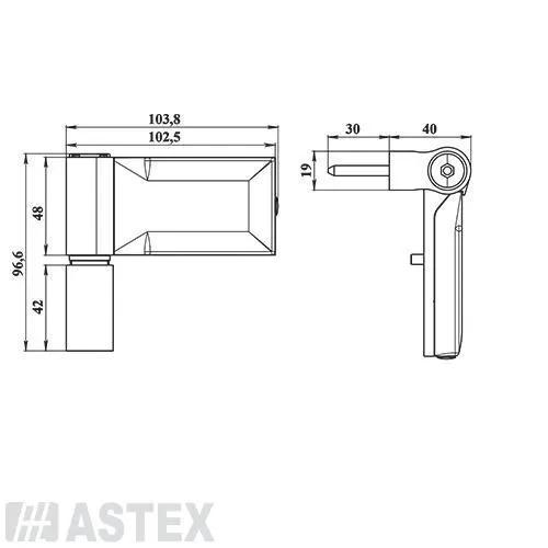 Петля дверная для пвх дверей универсальная IDEAL Ral 9016 наплав 15-23,5 Белая - 493150