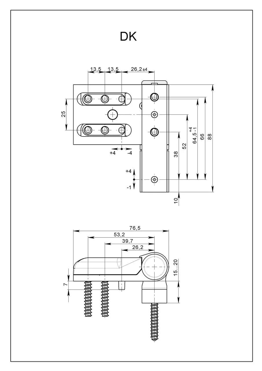 Оконная петля для ПВХ дверей универсальная DK Коричневая Ral 8019 (наплав 15-20) - 493179