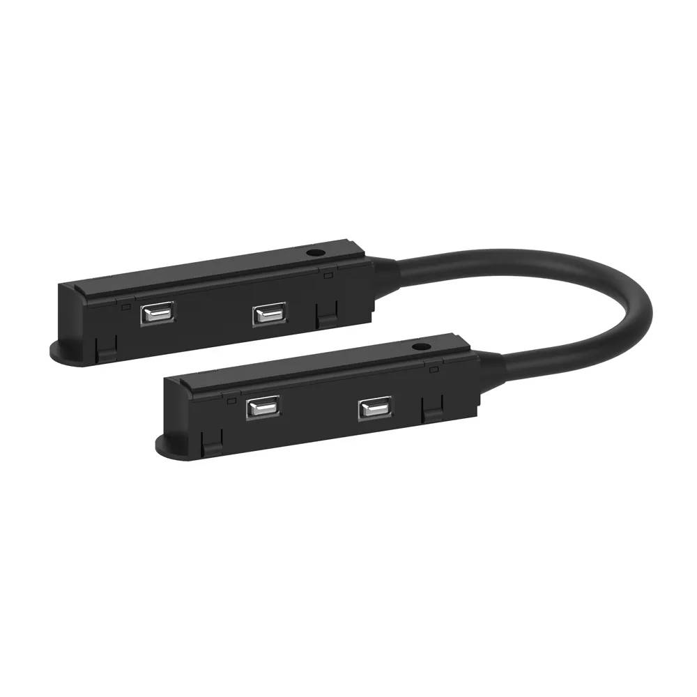 Кутовий гнучкий конектор живлення Feron LD3002 чорний - 493689