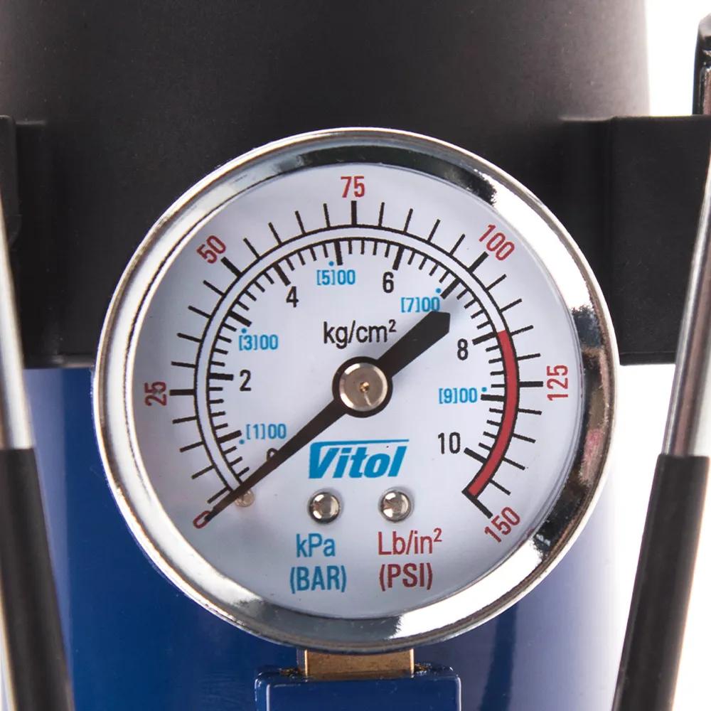 Компресор автомобільний VITOL K-50 12В 15А 150 psi 40 л/хв, живлення від прикурювача, арт. K-50 - 493910