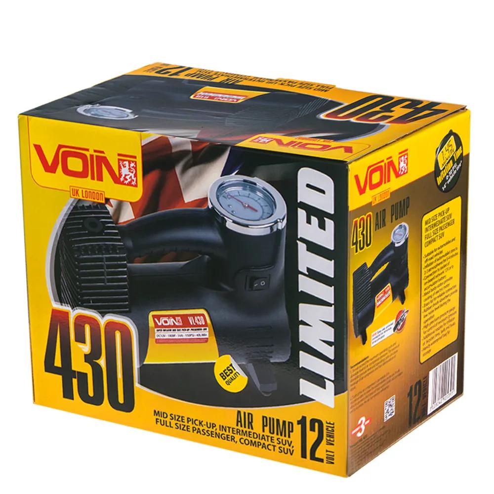 Компресор автомобільний VOIN VL-430 12В 14А 150 psi 40 л/хв, прикурювач + перехідник на клеми, арт. VL-430 - 494013