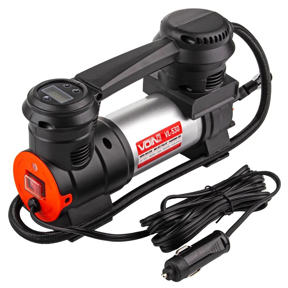 Компресор автомобільний VOIN VL-530 12В 15А 150 psi 40 л/хв, цифровий манометр, автостоп, ліхтар, арт. VL-530 - 494019