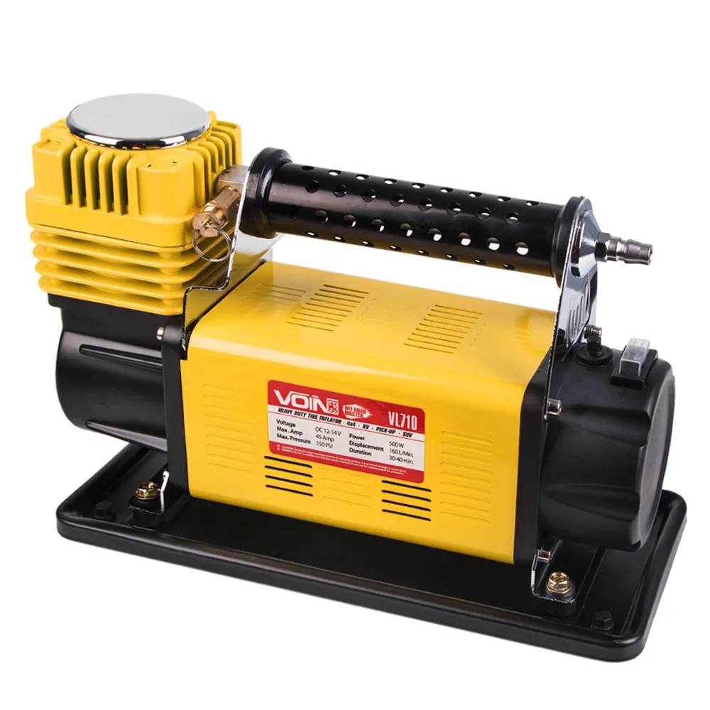 Компресор автомобільний VOIN VL-710 OFF ROAD MASTER 12В 45А 150 psi 160 л/хв, манометр з дефлятором, клеми АКБ, арт. VL-710 - 494056