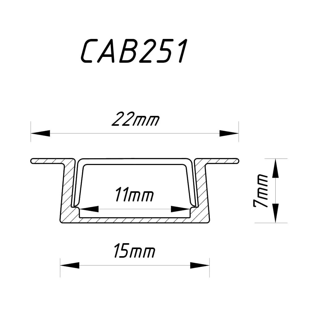 Профіль для світлодіодної стрічки Feron CAB251 - 494484