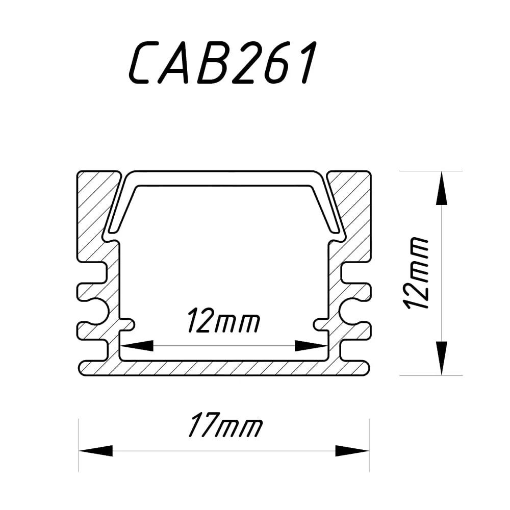 Профіль для світлодіодної стрічки Feron CAB261 - 494488