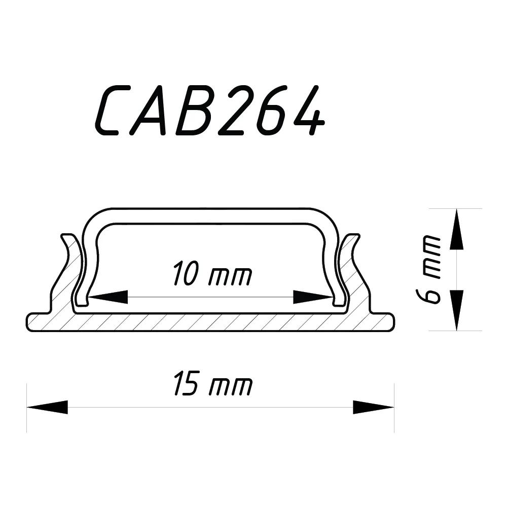 Профіль для світлодіодної стрічки Feron CAB264 срібло - 494497