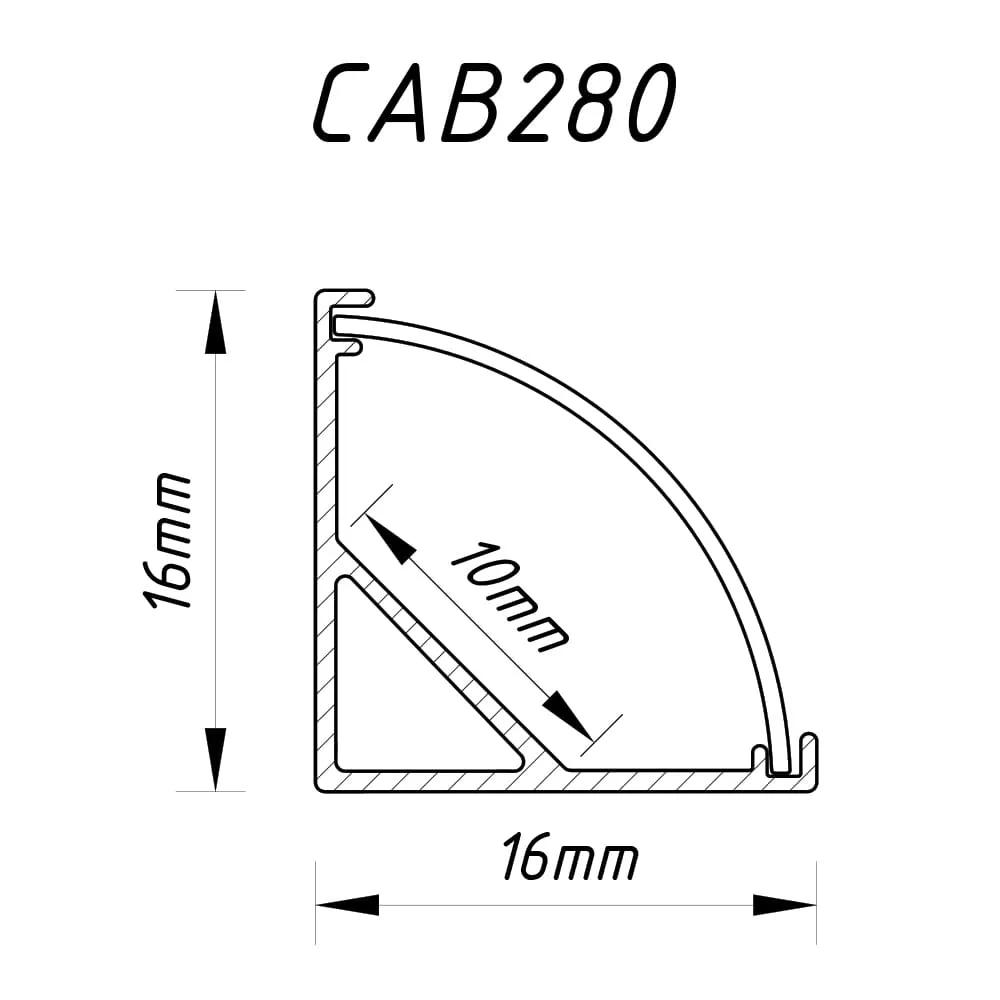 Профіль для світлодіодної стрічки Feron CAB280 - 494499