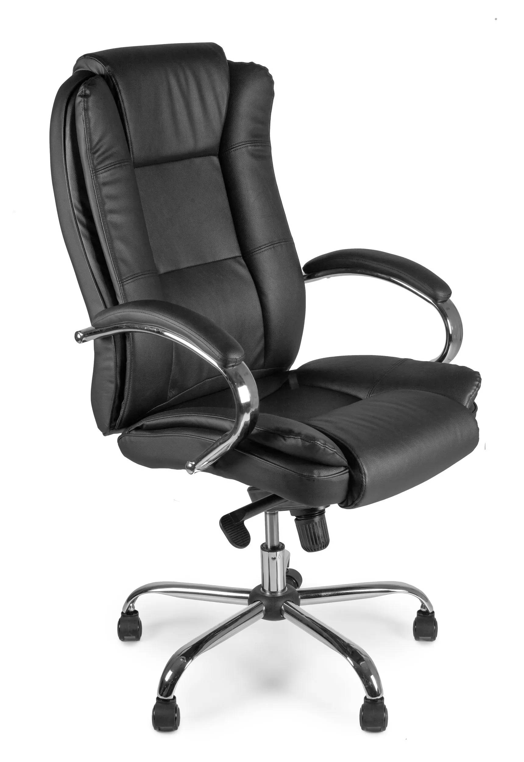 офісне крісло Barsky Soft Leather MultiBlock Black ергономічне з підголівником (Soft-05) - 501436