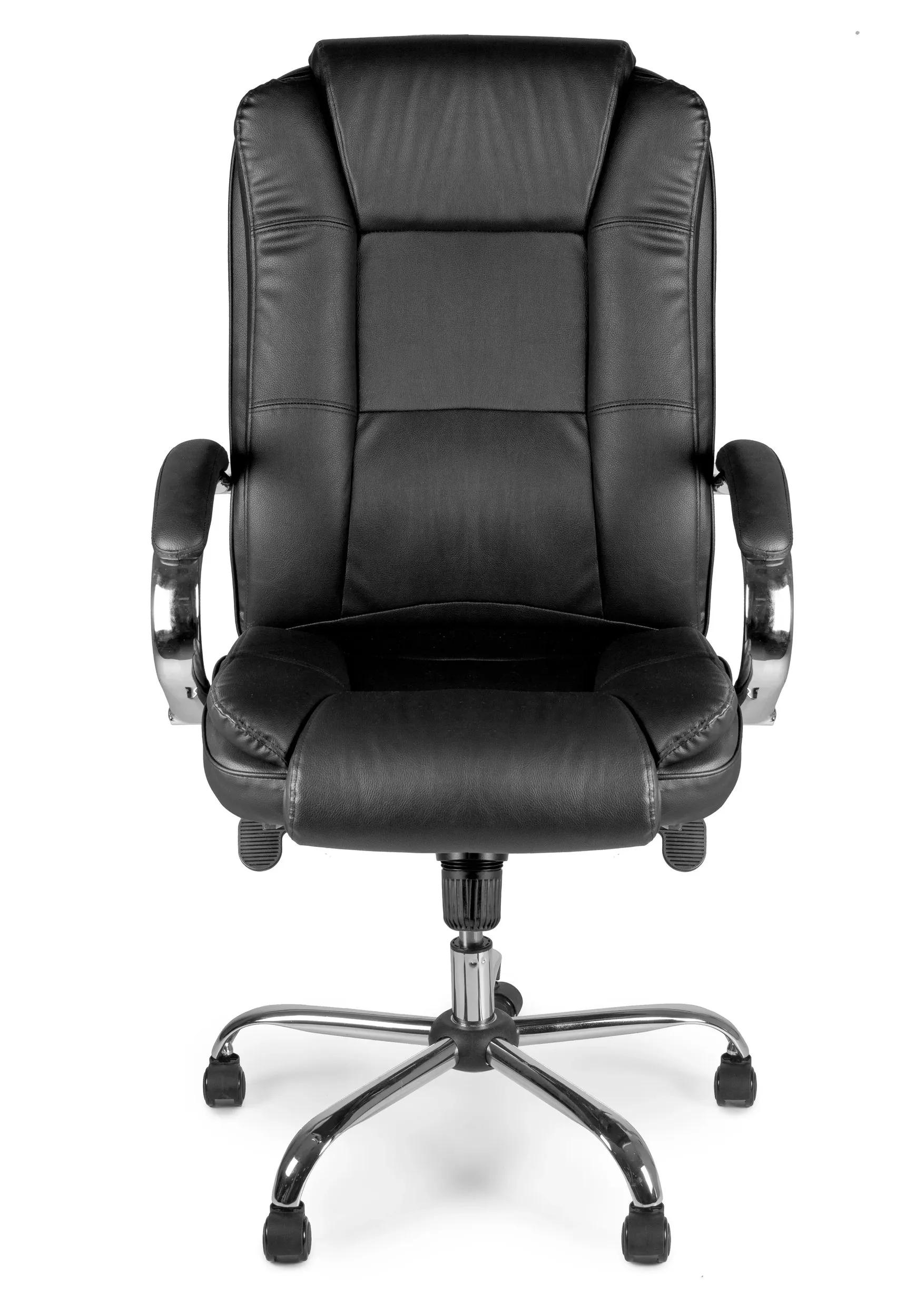 офісне крісло Barsky Soft Leather MultiBlock Black ергономічне з підголівником (Soft-05) - 501437