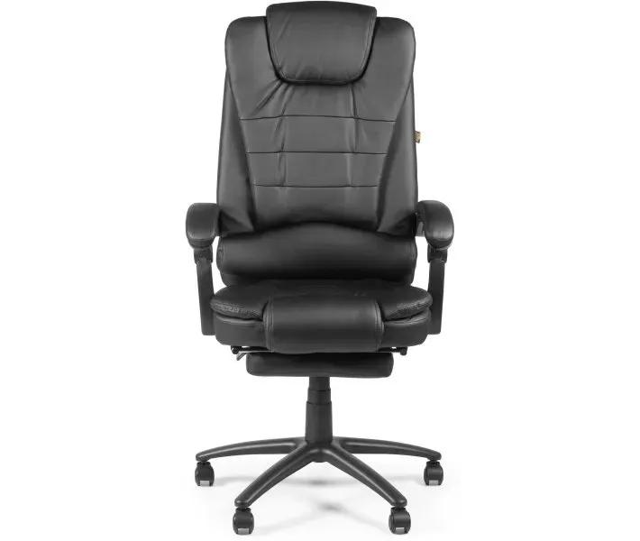 Офісне крісло Barsky Freelance Leather Black ергономічне з підставкою для ніг (BFR-01) - 507237