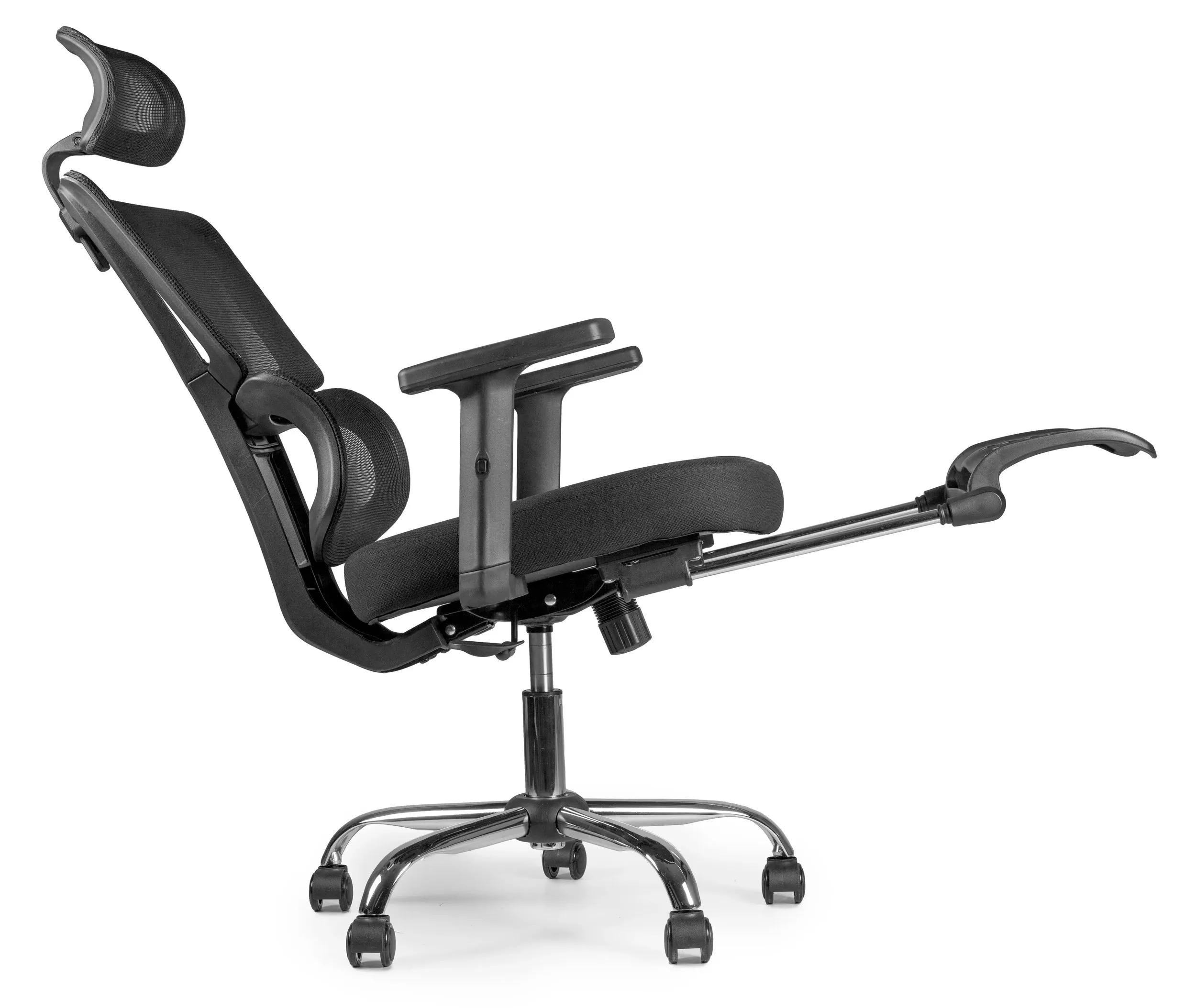 Офісне крісло Barsky Freelance Mesh Black ергономічне з підставкою для ніг (BFR-03) - 507249